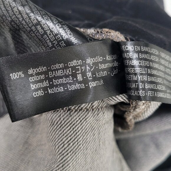 Zara Grey 100% Cotton Denim Button Fly Straight Leg Jeans Size 30 (28x30) - Picture 4 of 15
